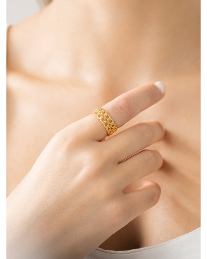 Anillo Ajustable Bearded Doré