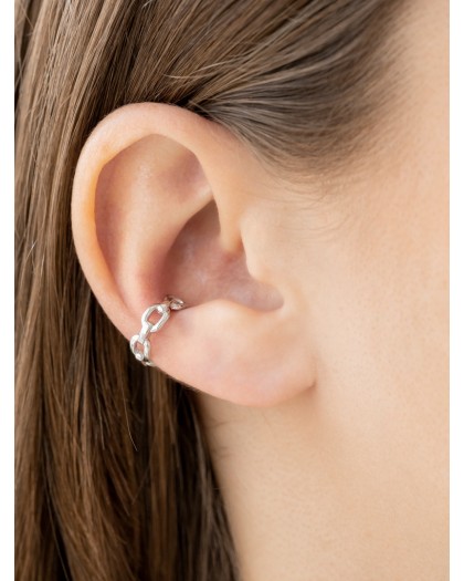 Pendientes Ear Cuff Forced Plata