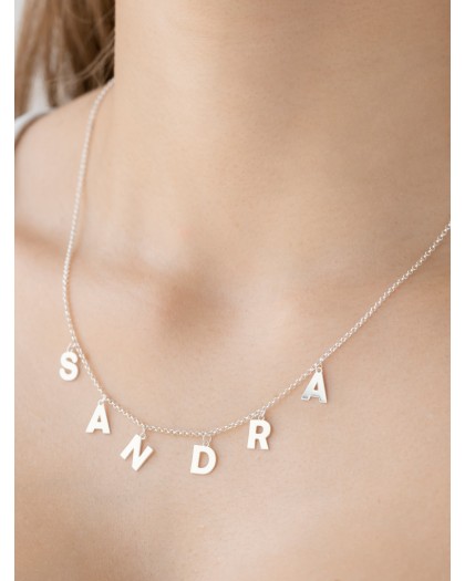 Collar con Nombre Letters Plata