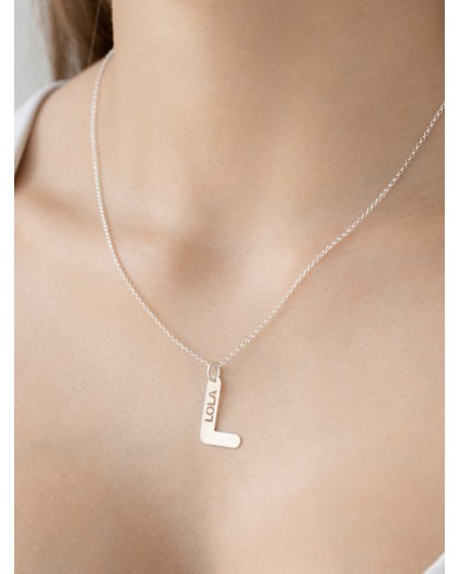 Collar con Nombre Inicial Plata