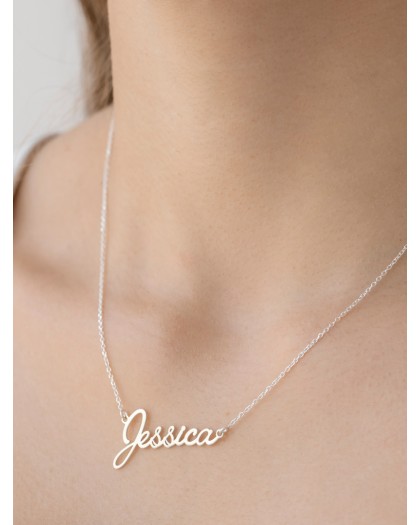 Collar con nombre Évora Plata