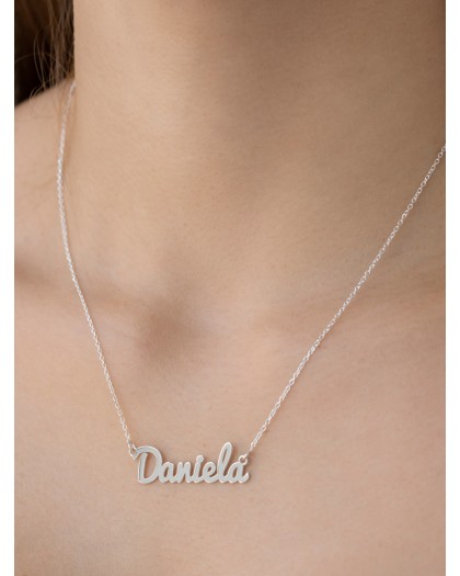 Collar con nombre Kids Plata