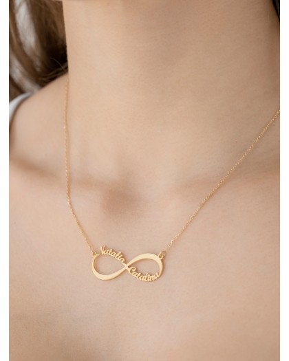 Collar con 2 nombres Infinito Doré