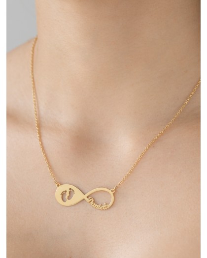 Collar con 1 nombre Infinito Baby Doré