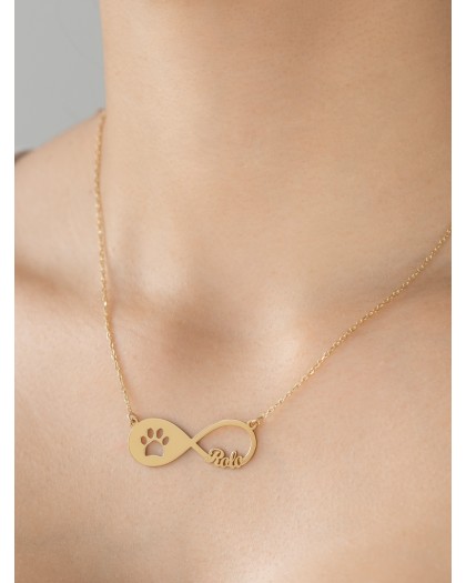 Collar con 1 nombre Infinito Mascota Doré