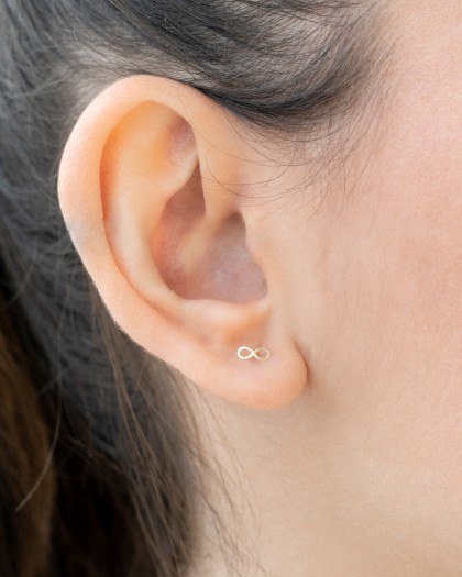 Pendientes infinito oro