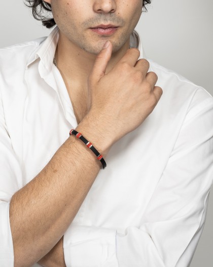 Pulsera caucho cerámica red