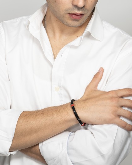 Pulsera caucho cerámica red