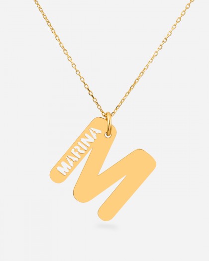 Collar con Nombre Inicial Doré