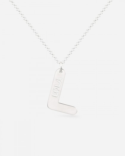 Collar con Nombre Inicial Plata