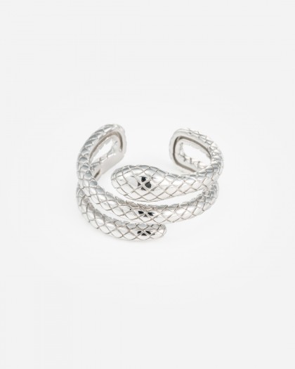 Anillo Ajustable Snake Plata