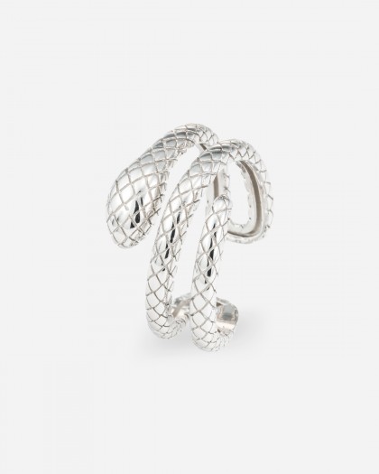 Anillo Ajustable Snake Plata