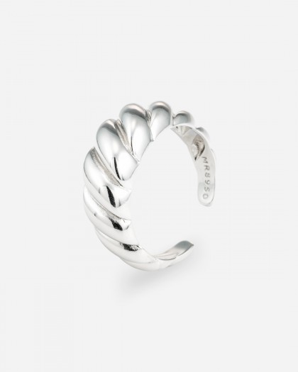 Anillo Ajustable Spiral Plata