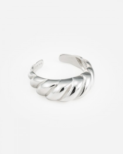 Anillo Ajustable Spiral Plata