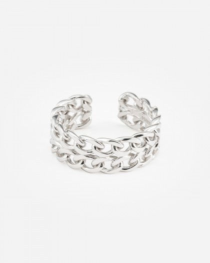 Anillo Ajustable Bearded Plata