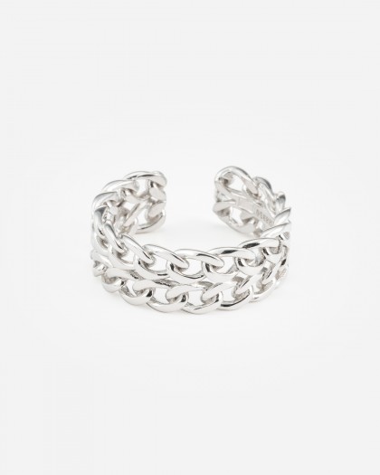 Anillo Ajustable Bearded Plata