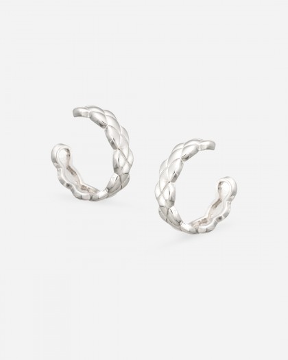 Pendientes Ear Cuff Braided Plata