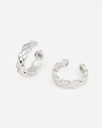 Pendientes Ear Cuff Braided Plata