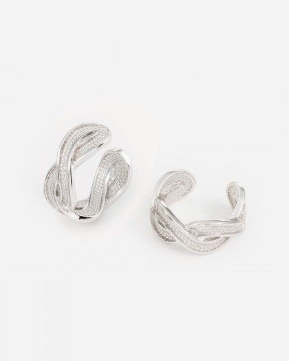 Pendientes Ear Cuff Linked Plata