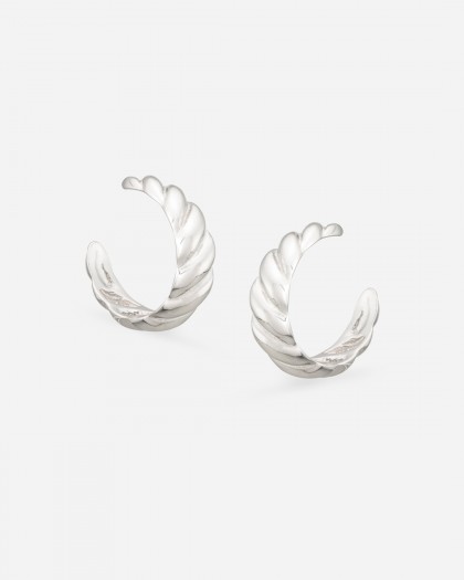 Pendientes Ear Cuff Spiral Plata