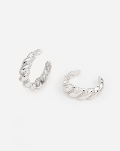 Pendientes Ear Cuff Spiral Plata