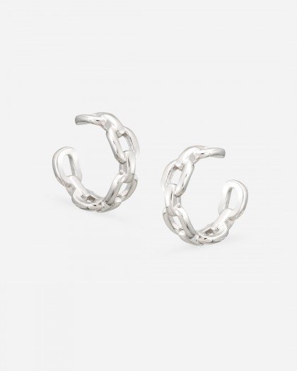 Pendientes Ear Cuff Forced Plata