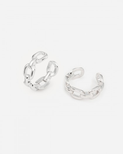 Pendientes Ear Cuff Forced Plata