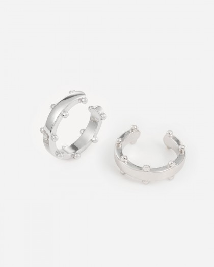 Pendientes Ear Cuff Balls Plata