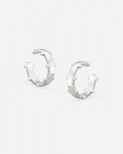 Pendientes Ear Cuff Balls Plata