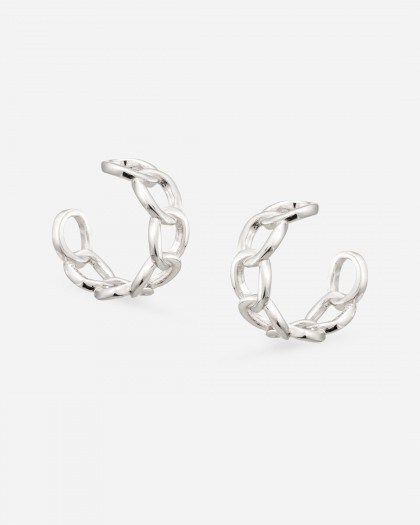 Pendientes Ear Cuff bearded Plata