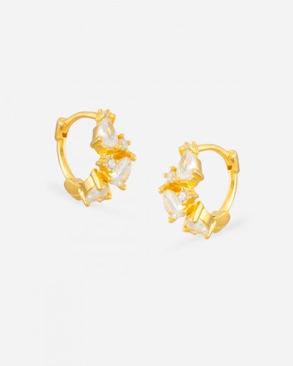 Pendientes de aro Delia Plata