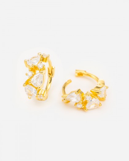 Pendientes de aro Delia Plata