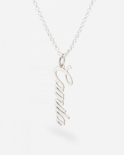 Collar con nombre chanel Plata