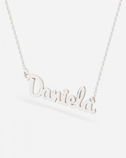 Collar con nombre Kids Plata