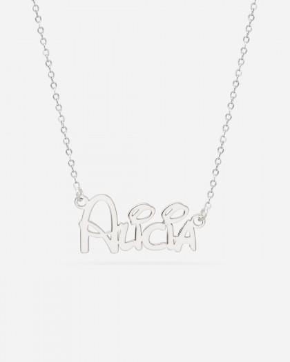 Collar con nombre Funny Plata