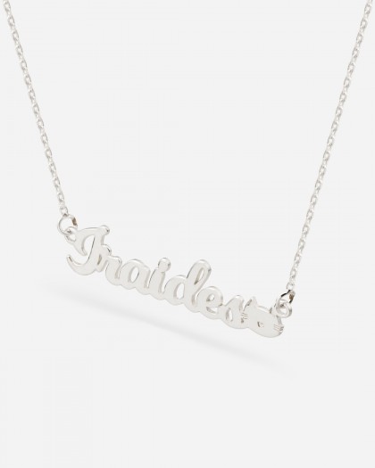 Collar con nombre Cat Plata