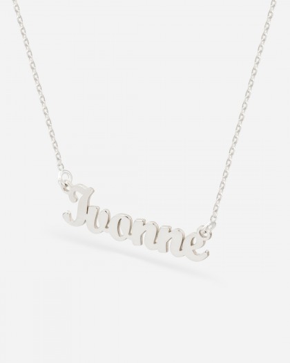 Collar con nombre clásico Plata