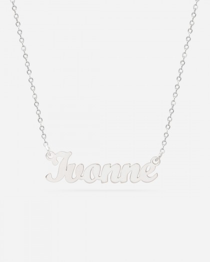 Collar con nombre clásico Plata