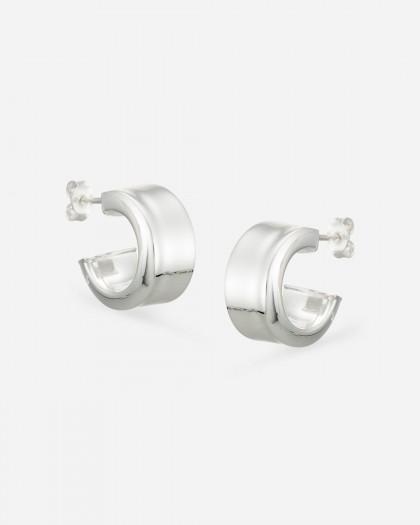 Pendientes de aro Stella Plata