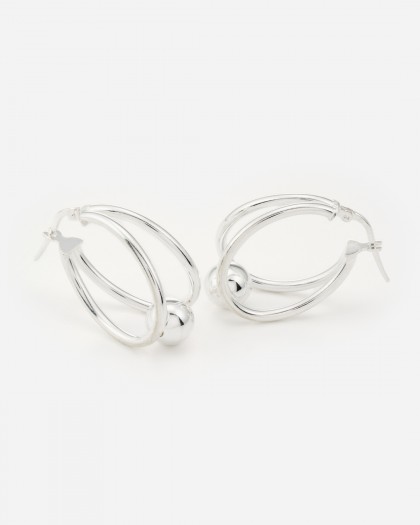 Pendientes de aro Ornella Plata