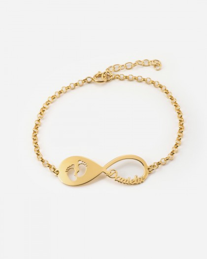 Pulsera con 1 nombre Infinito Baby Doré