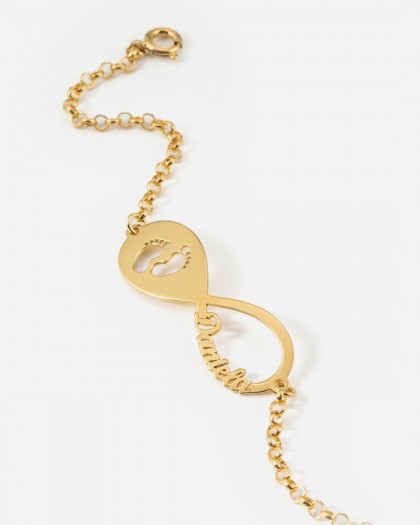 Pulsera con 1 nombre Infinito Baby Doré
