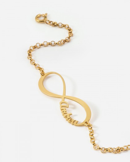 Pulsera con 1 nombre infinito Doré