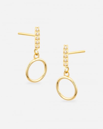 Pendientes circulo oro