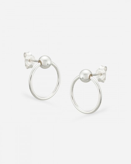 Pendientes de aro Lia Plata