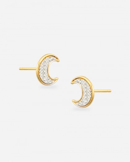 Pendientes Luna oro