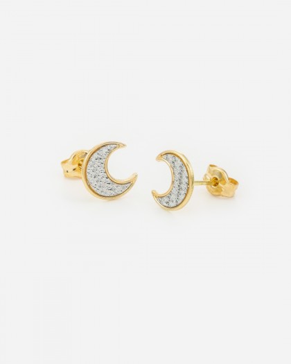 Pendientes Luna oro