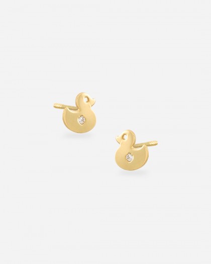 Pendientes pato oro