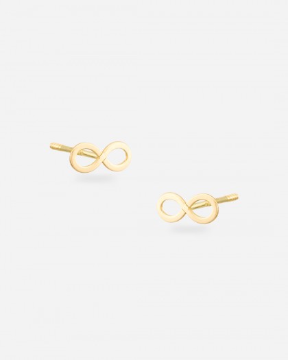 Pendientes infinito oro