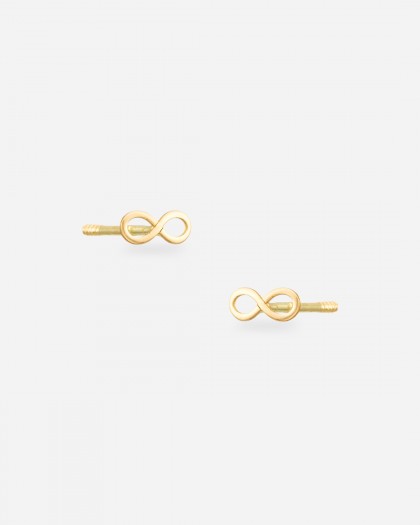 Pendientes infinito oro